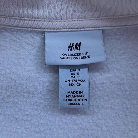 “One Decade” Cream H&M Quarter-zip - Picture 3 of 3